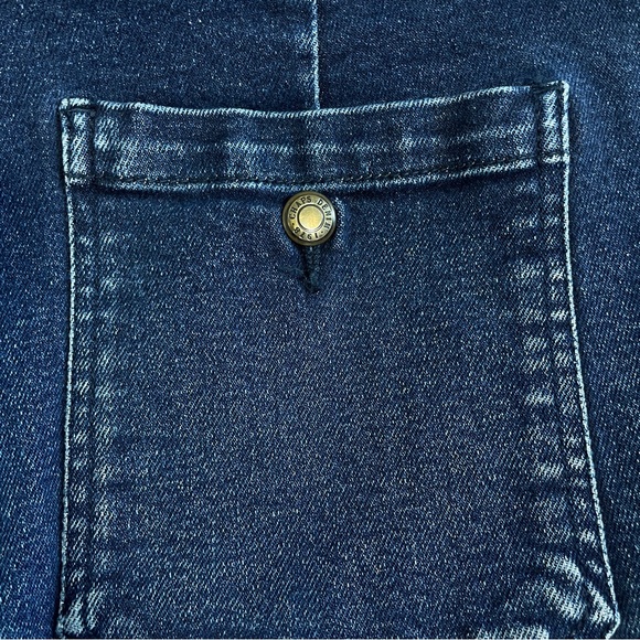Chaps Denim Jeans Front Patch Pockets Zipper Detail at Ankle Blue Size 14 - Picture 7 of 10